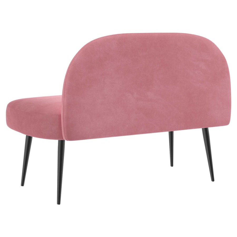 Beklede bank met rugleuning Roze 110 x 60 x 76 cm Fluweel