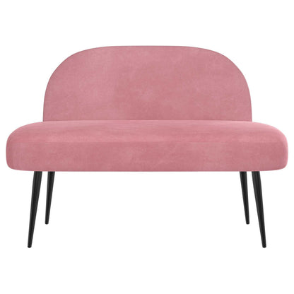 Beklede bank met rugleuning Roze 110 x 60 x 76 cm Fluweel