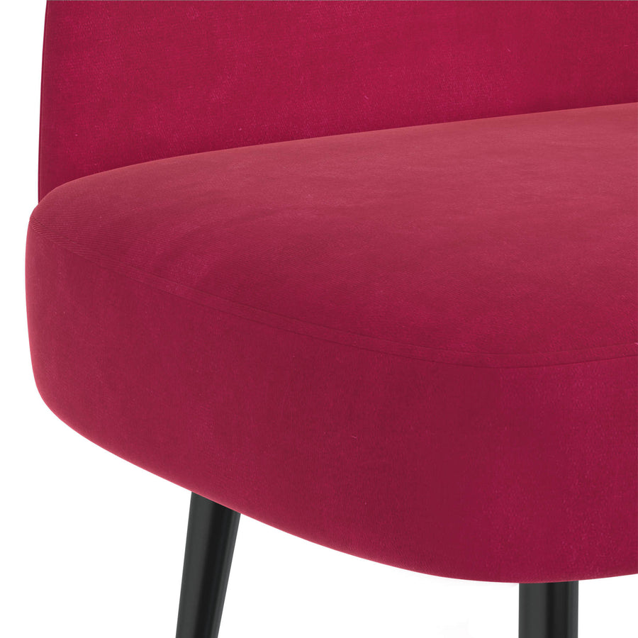 Beklede bank met rugleuning Wijnrood 110 x 60 x 76 cm Fluweel