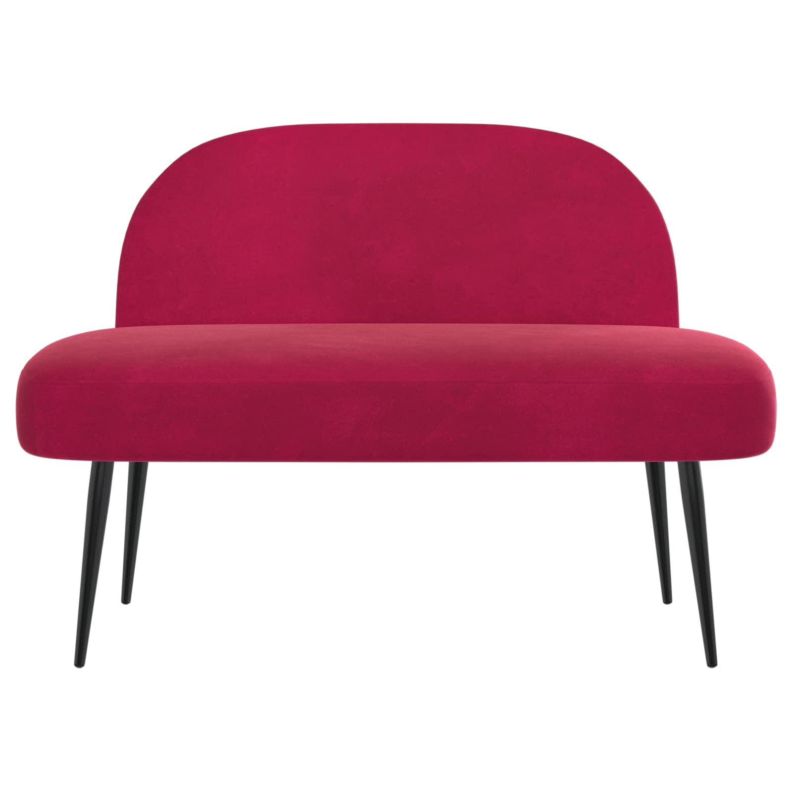 Beklede bank met rugleuning Wijnrood 110 x 60 x 76 cm Fluweel