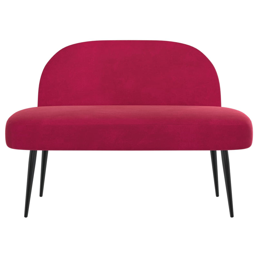 Beklede bank met rugleuning Wijnrood 110 x 60 x 76 cm Fluweel