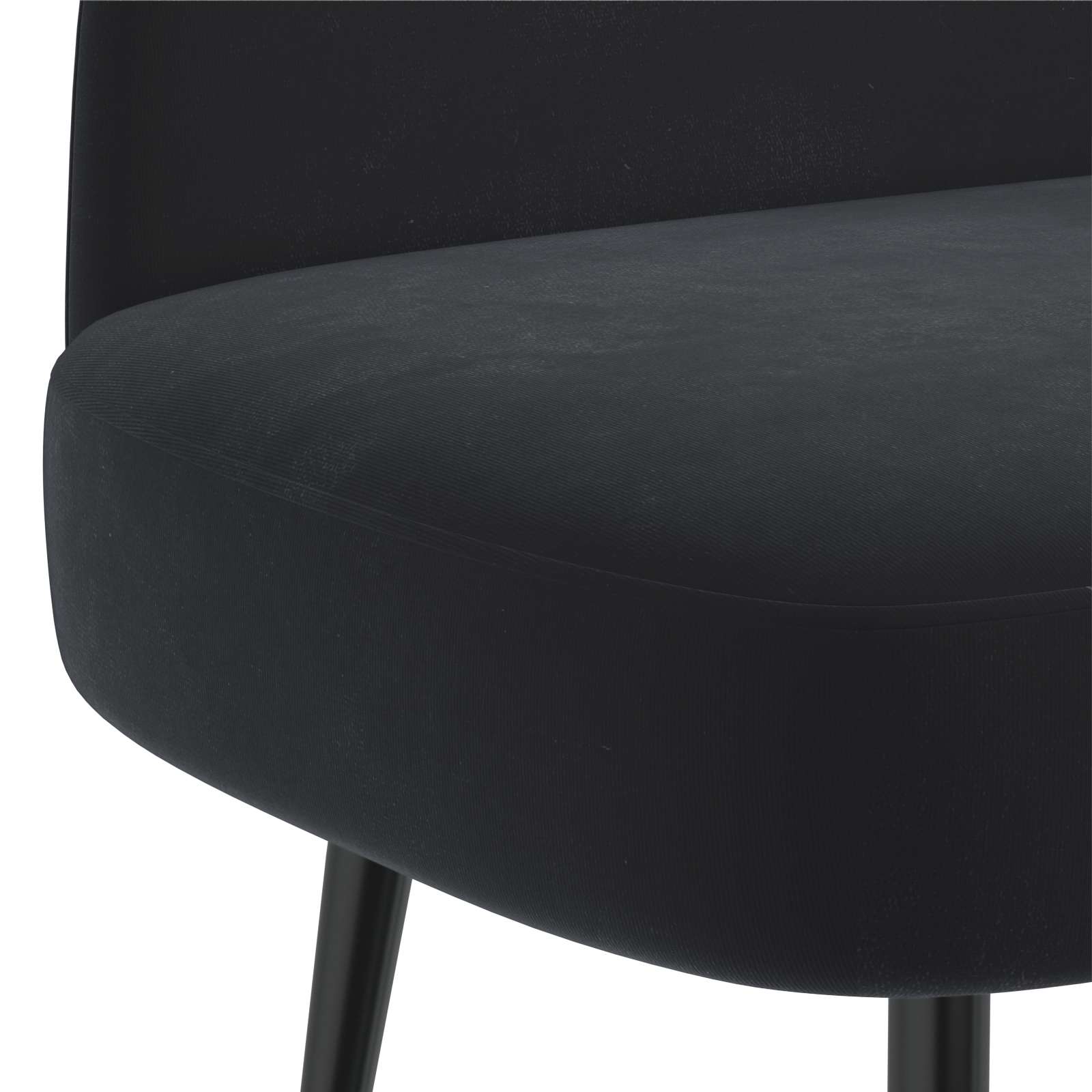 Beklede bank met rugleuning Zwart 110 x 60 x 76 cm Fluweel