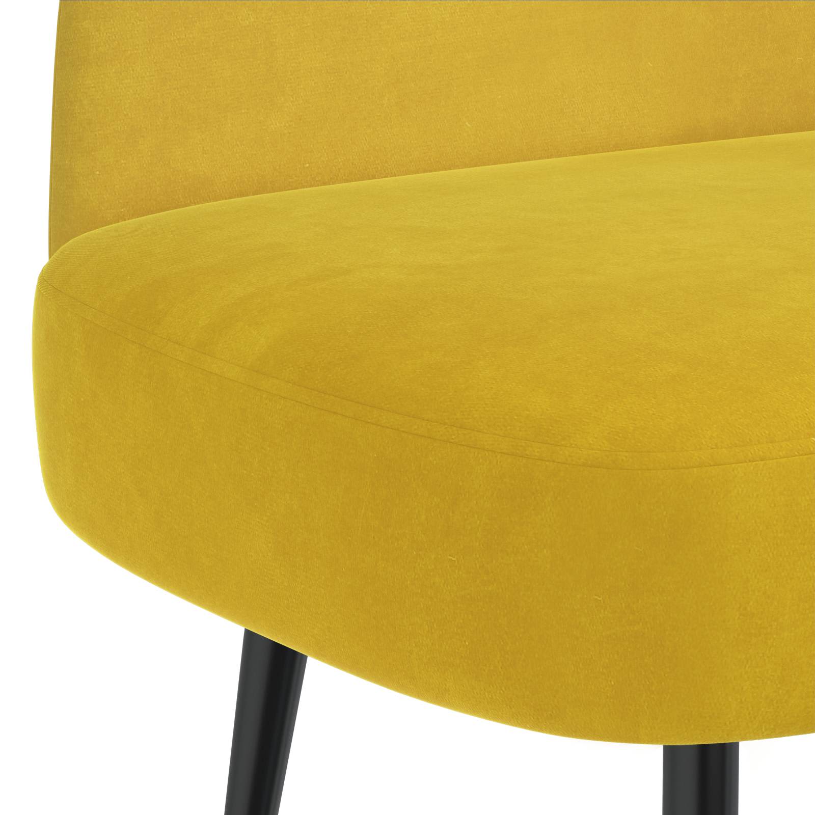 Beklede bank met rugleuning Geel 110 x 60 x 76 cm Fluweel