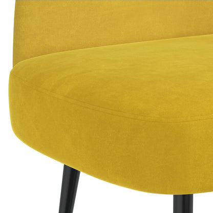 Beklede bank met rugleuning Geel 110 x 60 x 76 cm Fluweel