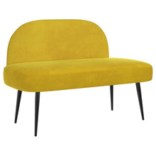 Beklede bank met rugleuning Geel 110 x 60 x 76 cm Fluweel