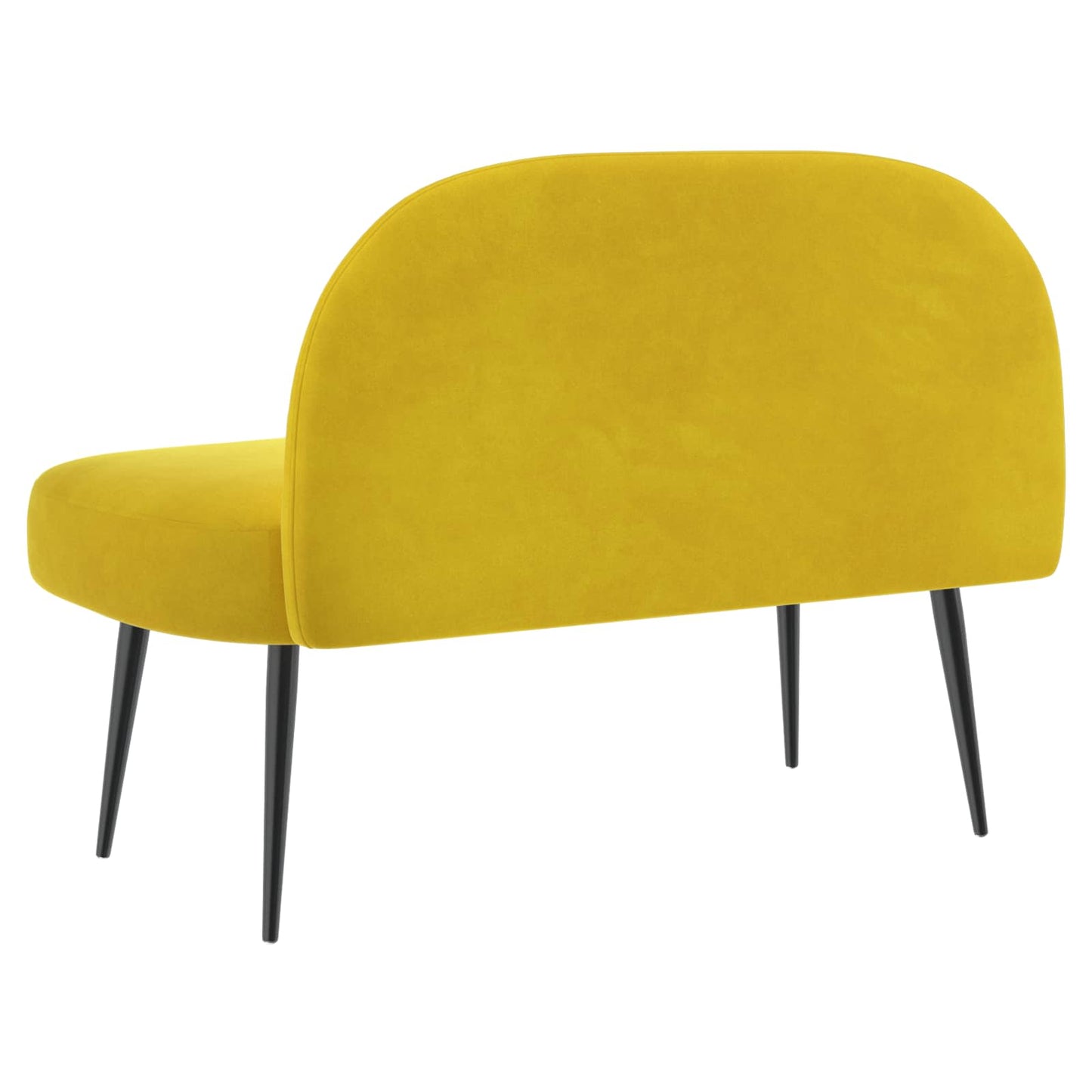 Beklede bank met rugleuning Geel 110 x 60 x 76 cm Fluweel
