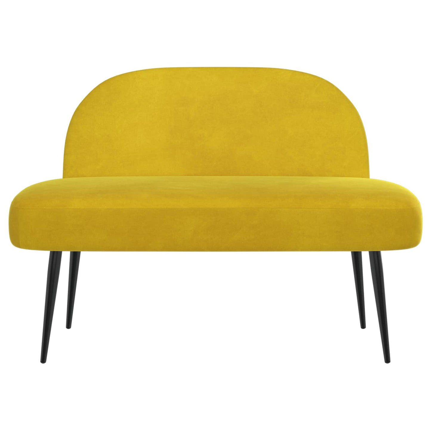 Beklede bank met rugleuning Geel 110 x 60 x 76 cm Fluweel