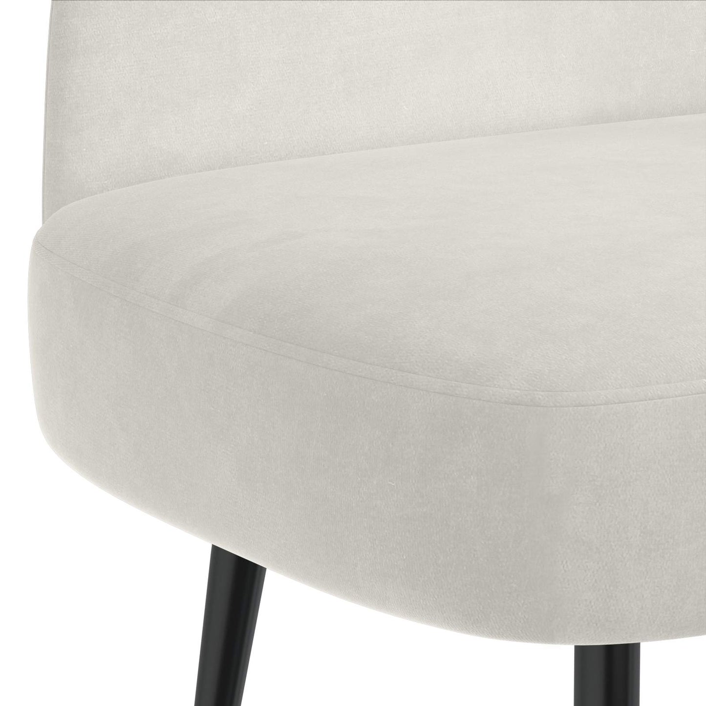 Beklede bank met rugleuning Crèmekleurig 110 x 60 x 76 cm
