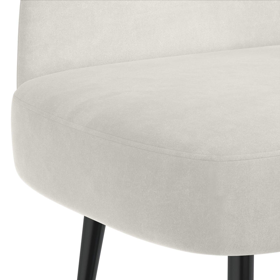 Beklede bank met rugleuning Crèmekleurig 110 x 60 x 76 cm