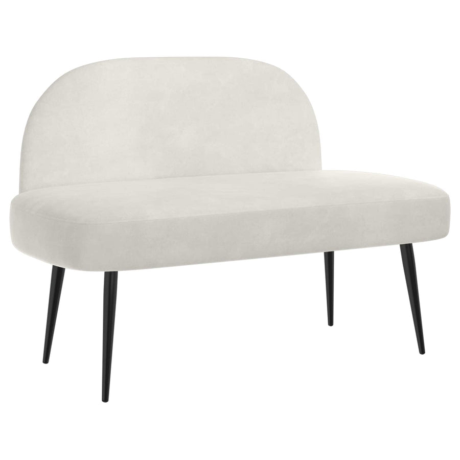 Beklede bank met rugleuning Crèmekleurig 110 x 60 x 76 cm