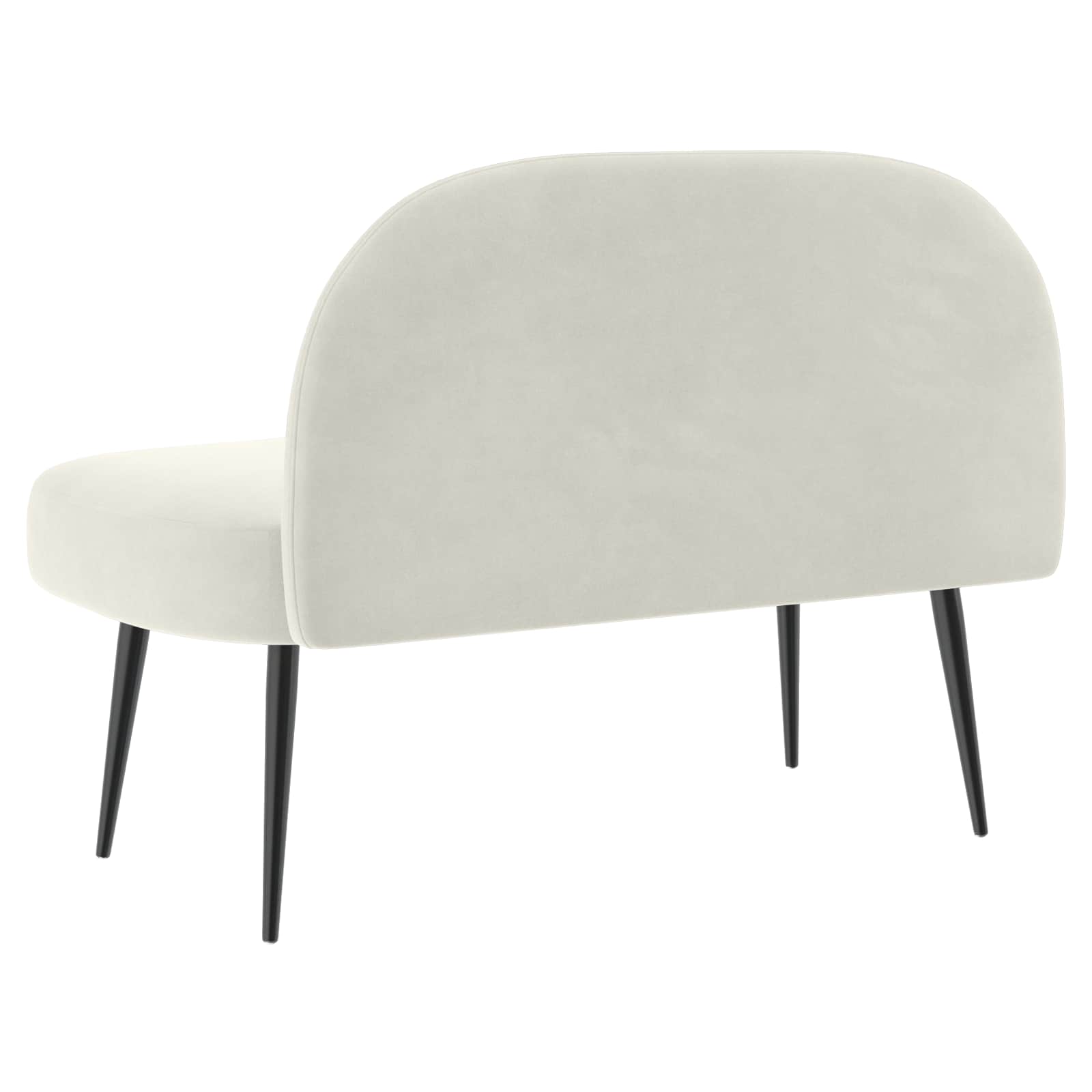 Beklede bank met rugleuning Crèmekleurig 110 x 60 x 76 cm