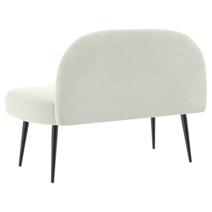 Beklede bank met rugleuning Crèmekleurig 110 x 60 x 76 cm