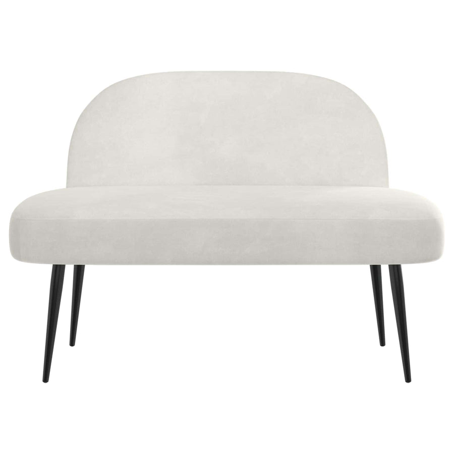 Beklede bank met rugleuning Crèmekleurig 110 x 60 x 76 cm