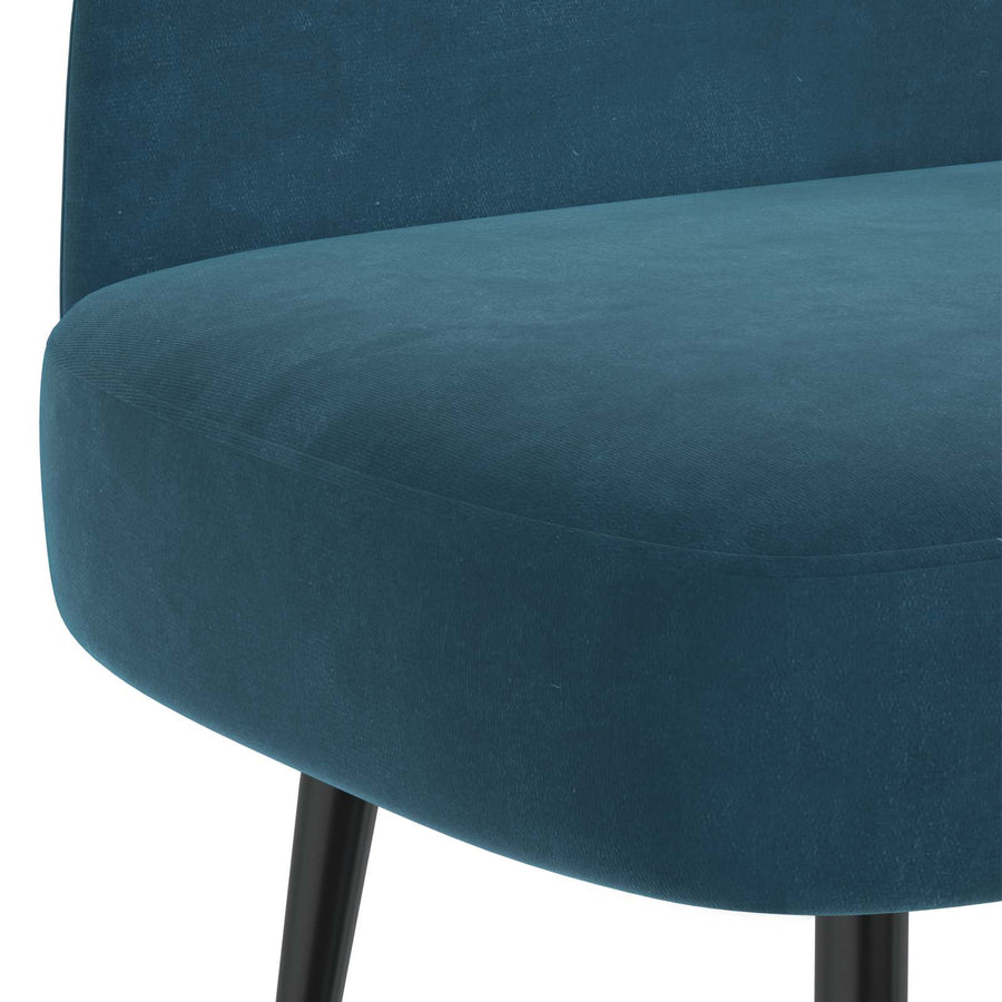 Beklede bank met rugleuning Blauw 110 x 60 x 76 cm Fluweel