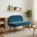 Bank blauw 110x60x76 cm fluweel