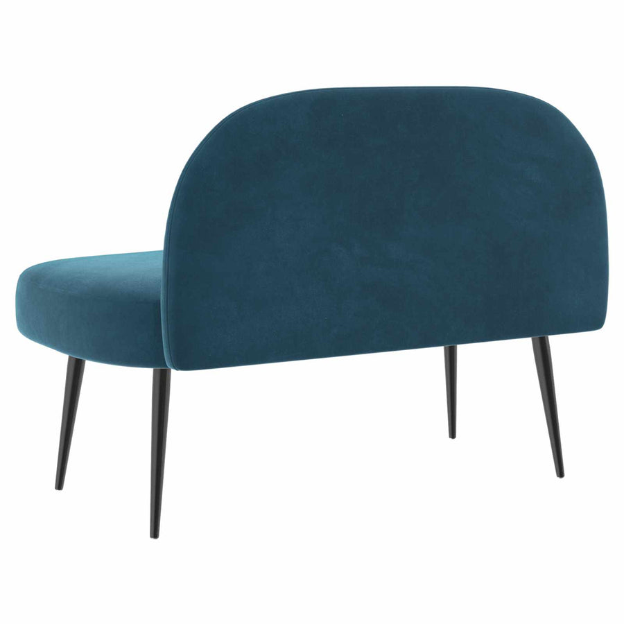 Beklede bank met rugleuning Blauw 110 x 60 x 76 cm Fluweel