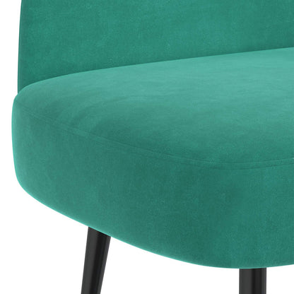 Beklede bank met rugleuning Turquoise 110 x 60 x 76 cm Fluweel