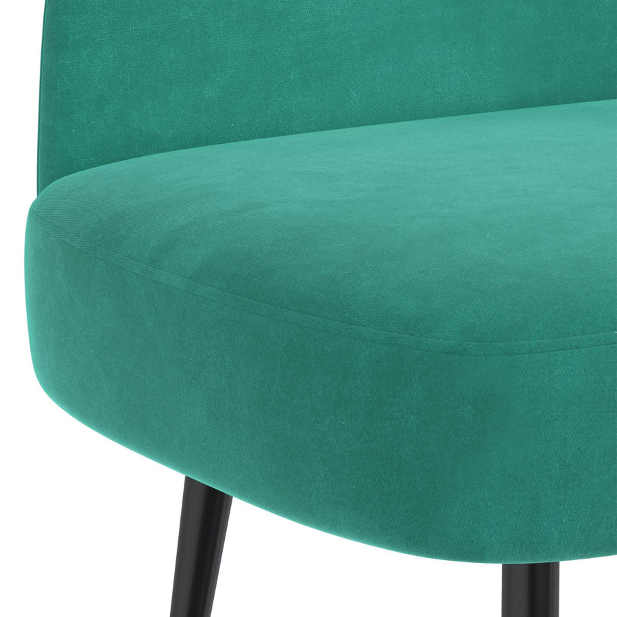 Beklede bank met rugleuning Turquoise 110 x 60 x 76 cm Fluweel