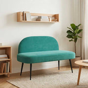 Bank turquoise 110x60x76 cm fluweel