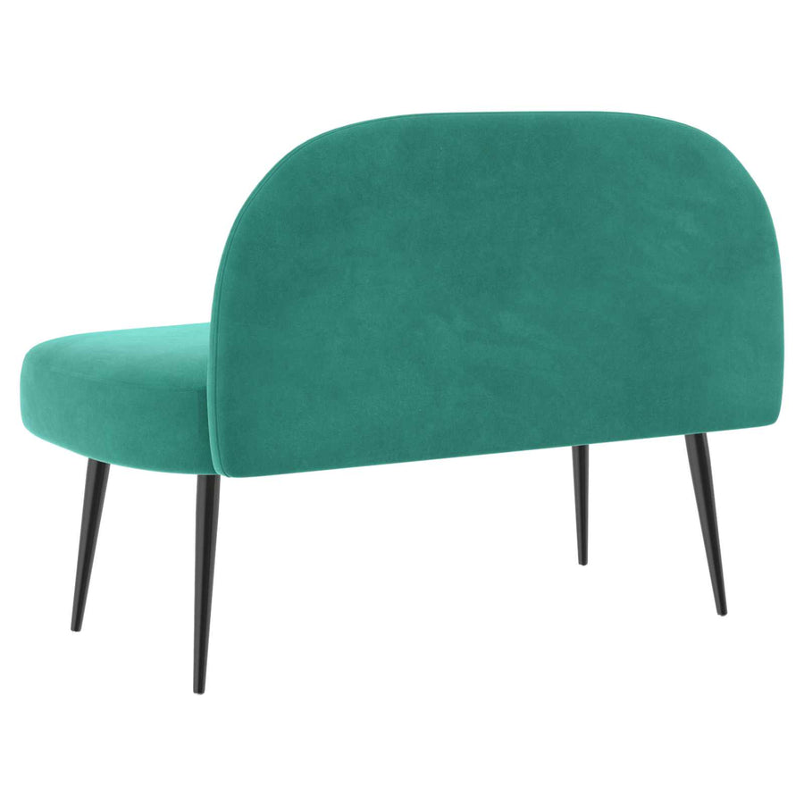 Beklede bank met rugleuning Turquoise 110 x 60 x 76 cm Fluweel