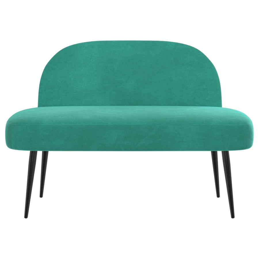 Beklede bank met rugleuning Turquoise 110 x 60 x 76 cm Fluweel