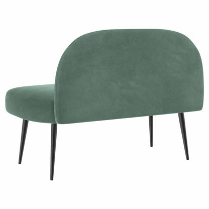 Beklede bank met rugleuning Zeegroen 110 x 60 x 76 cm Fluweel