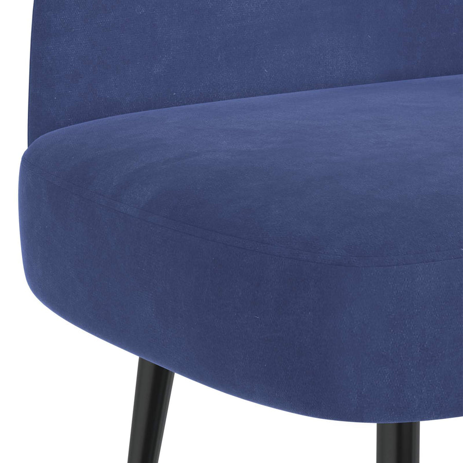 Beklede bank met rugleuning Politieblauw 110 x 60 x 76 cm