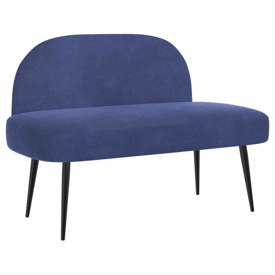 Beklede bank met rugleuning Politieblauw 110 x 60 x 76 cm