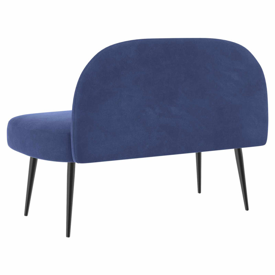 Beklede bank met rugleuning Politieblauw 110 x 60 x 76 cm