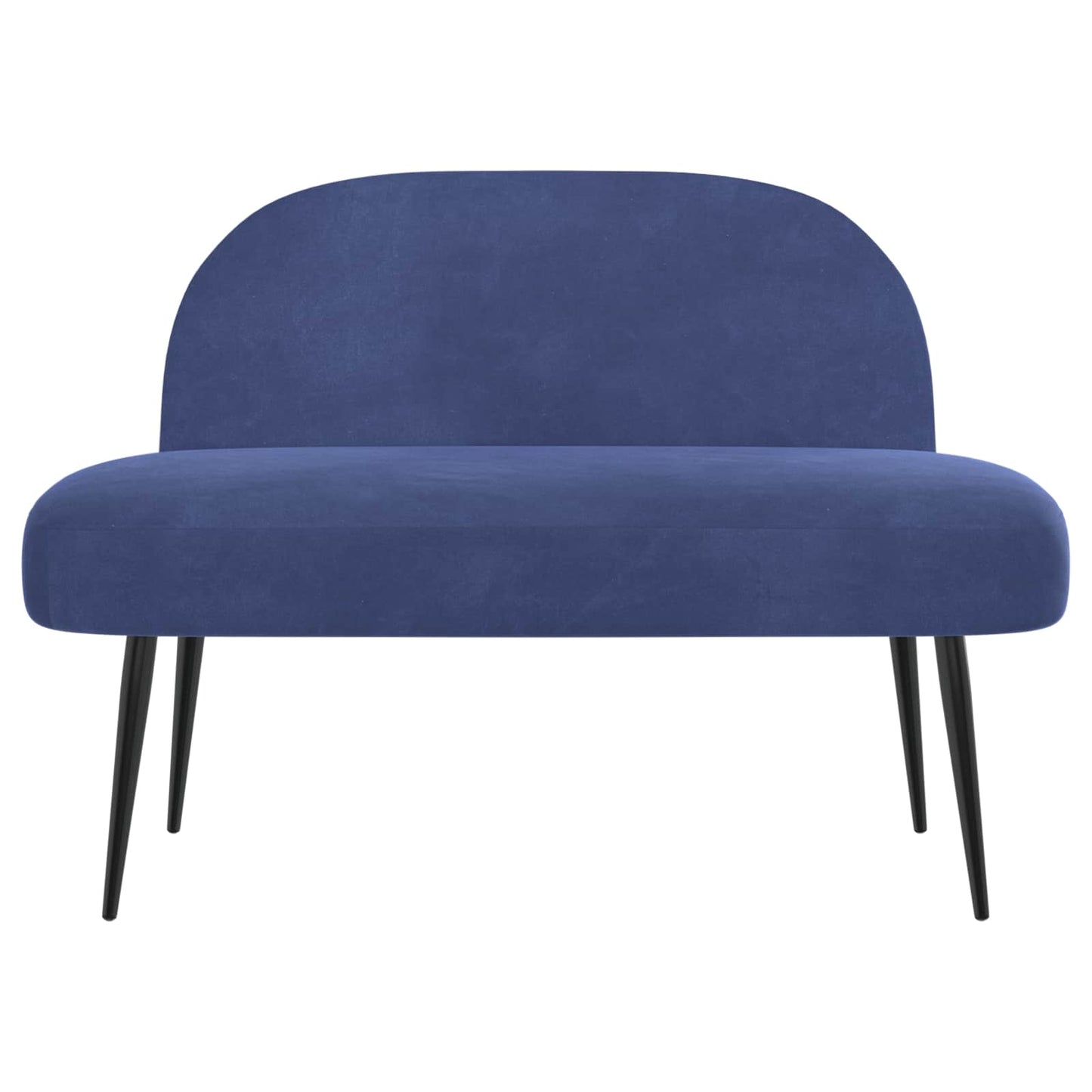Beklede bank met rugleuning Politieblauw 110 x 60 x 76 cm