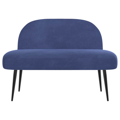 Beklede bank met rugleuning Politieblauw 110 x 60 x 76 cm