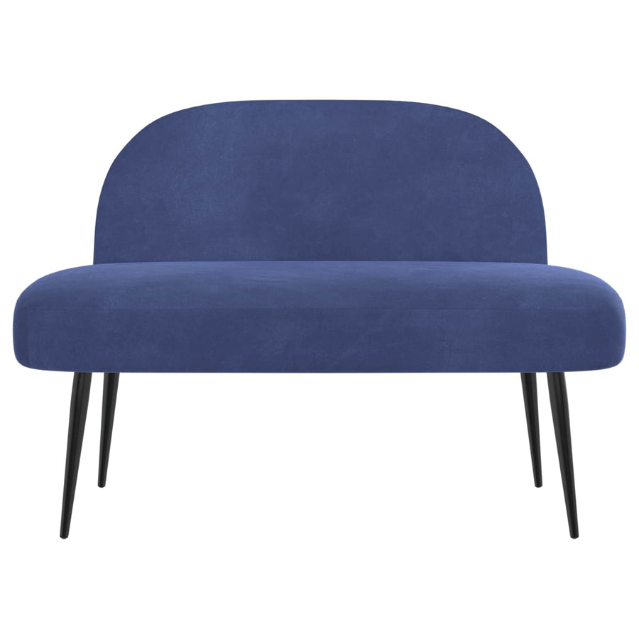 Beklede bank met rugleuning Politieblauw 110 x 60 x 76 cm