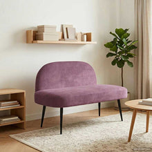 Beklede bank met rugleuning Paars 110 x 60 x 76 cm Fluweel