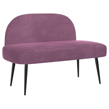Beklede bank met rugleuning Paars 110 x 60 x 76 cm Fluweel