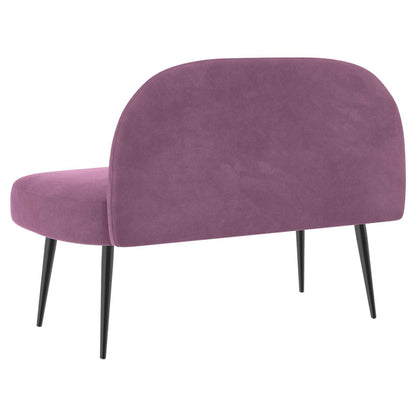Beklede bank met rugleuning Paars 110 x 60 x 76 cm Fluweel
