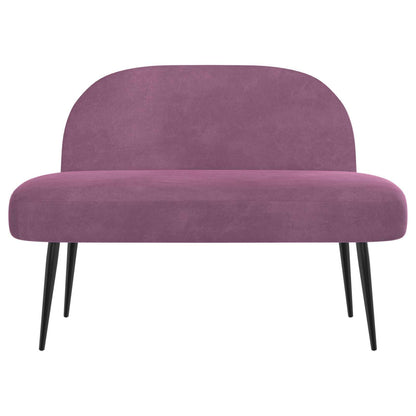 Beklede bank met rugleuning Paars 110 x 60 x 76 cm Fluweel