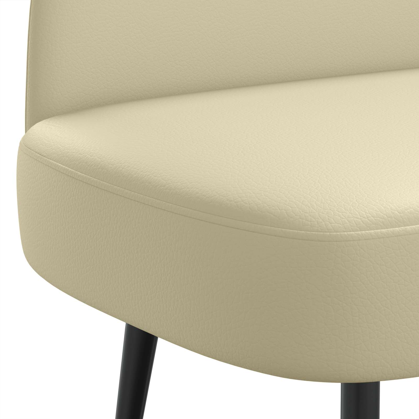 Beklede bank met rugleuning Crèmekleurig 110 x 60 x 76 cm