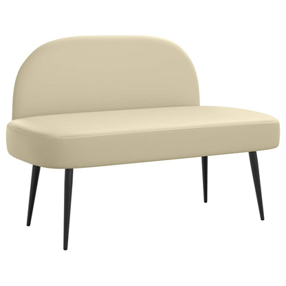 Beklede bank met rugleuning Crèmekleurig 110 x 60 x 76 cm