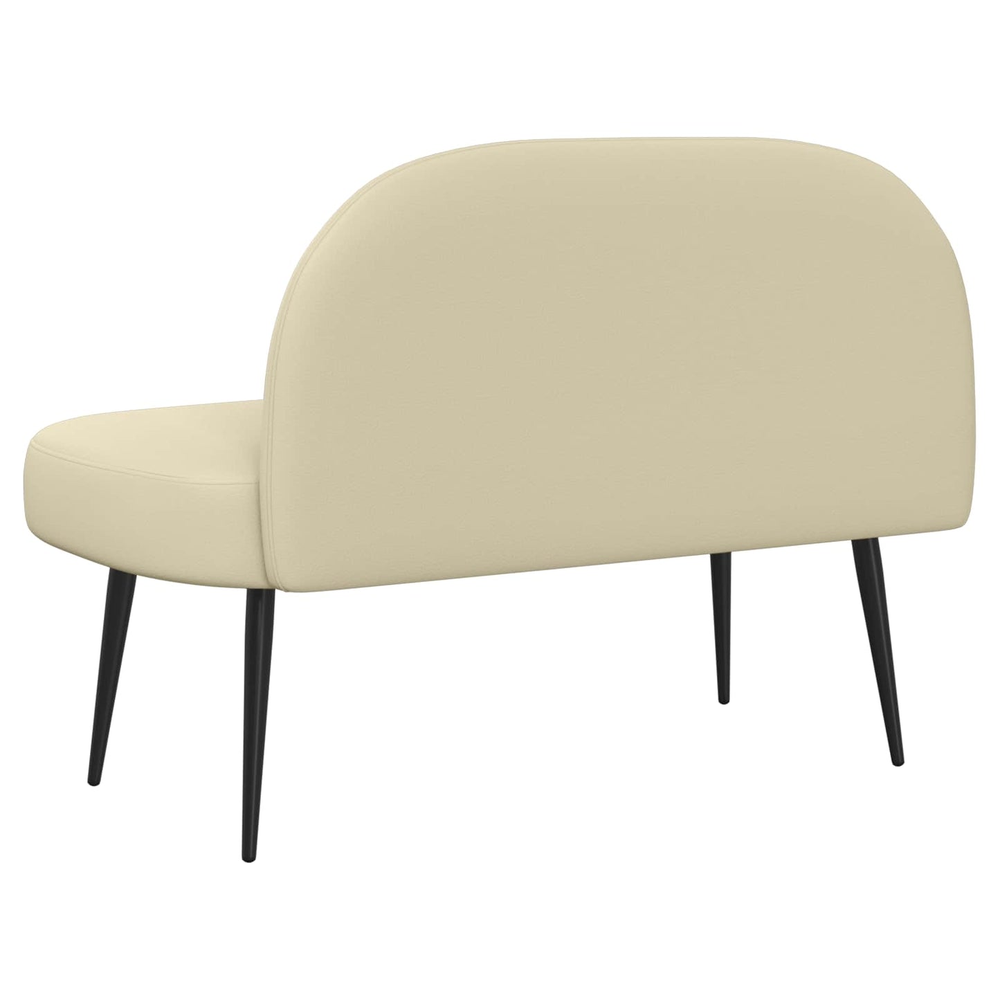 Beklede bank met rugleuning Crèmekleurig 110 x 60 x 76 cm