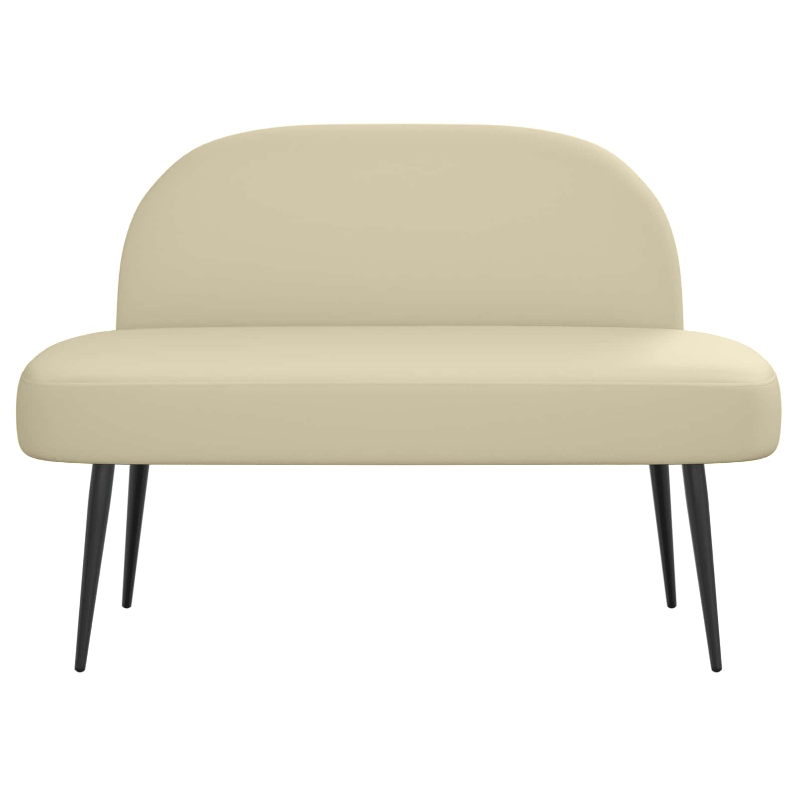 Beklede bank met rugleuning Crèmekleurig 110 x 60 x 76 cm