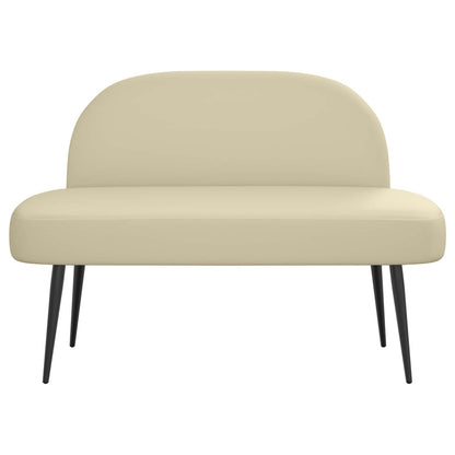 Beklede bank met rugleuning Crèmekleurig 110 x 60 x 76 cm