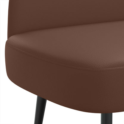 Beklede bank met rugleuning Bruin 110 x 60 x 76 cm Kunstleer