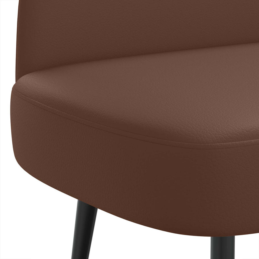 Beklede bank met rugleuning Bruin 110 x 60 x 76 cm Kunstleer