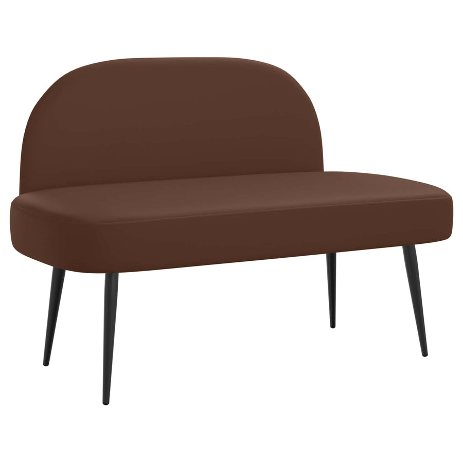 Beklede bank met rugleuning Bruin 110 x 60 x 76 cm Kunstleer