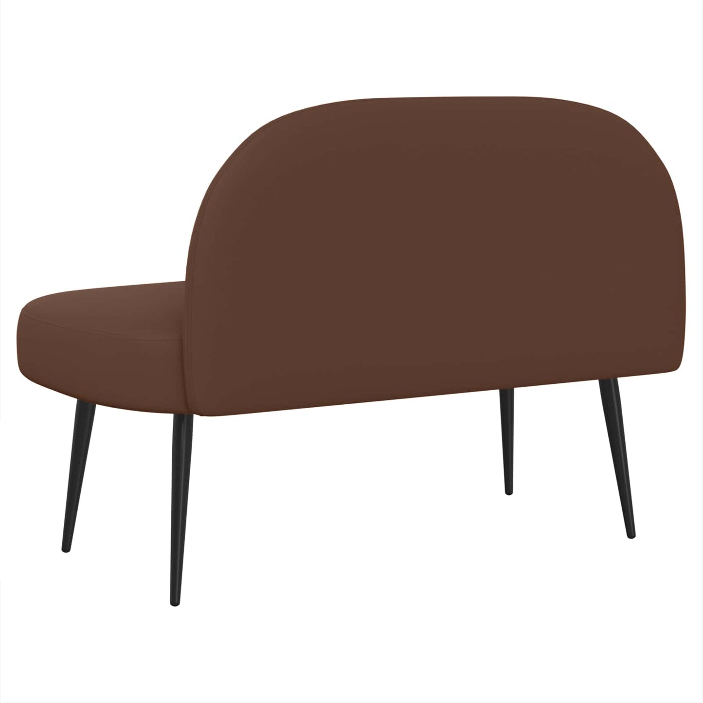 Beklede bank met rugleuning Bruin 110 x 60 x 76 cm Kunstleer