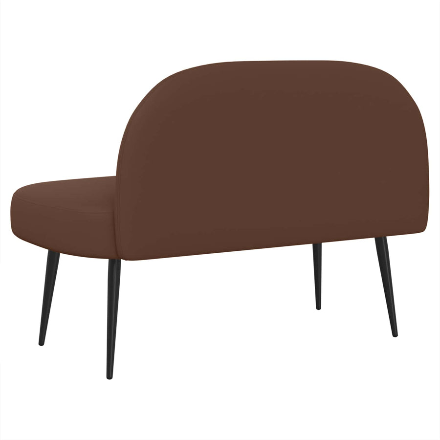 Beklede bank met rugleuning Bruin 110 x 60 x 76 cm Kunstleer