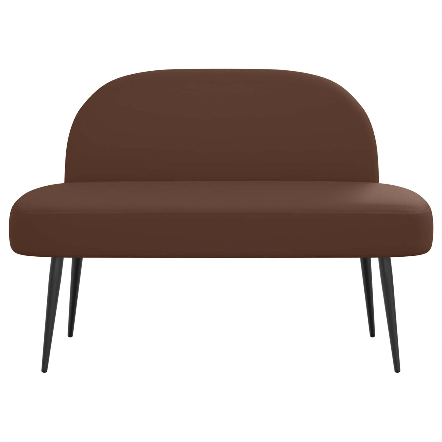 Beklede bank met rugleuning Bruin 110 x 60 x 76 cm Kunstleer