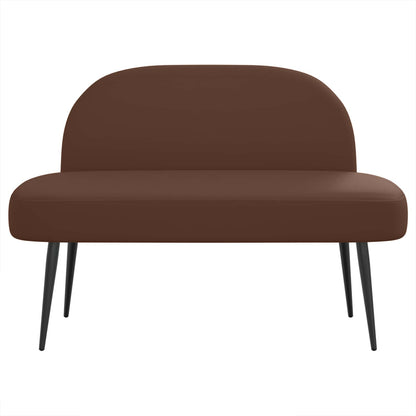 Beklede bank met rugleuning Bruin 110 x 60 x 76 cm Kunstleer
