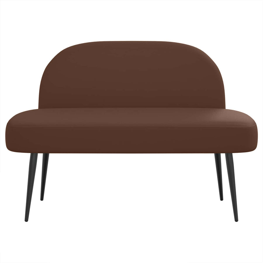 Beklede bank met rugleuning Bruin 110 x 60 x 76 cm Kunstleer