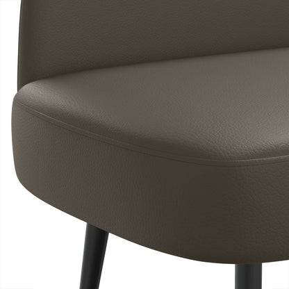 Beklede bank met rugleuning Grijs 110 x 60 x 76 cm Kunstleer
